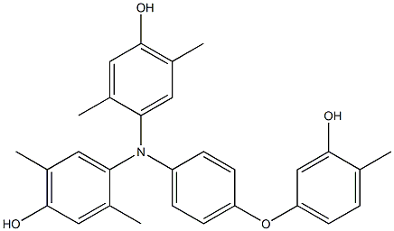 N,N-Bis(4-hydroxy-2,5-dimethylphenyl)-4-(3-hydroxy-4-methylphenoxy)benzenamine Struktur