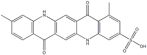 5,7,12,14-Tetrahydro-1,10-dimethyl-7,14-dioxoquino[2,3-b]acridine-3-sulfonic acid Struktur