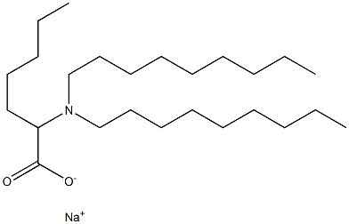 2-(Dinonylamino)heptanoic acid sodium salt Struktur