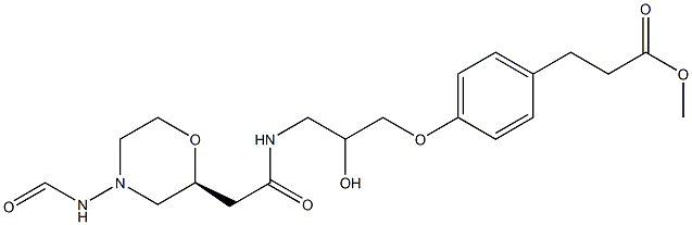 methyl (S)-3-(4-(2-hydroxy-3-((2-(morpholine-4-carboxamido)ethyl)amino)propoxy)phenyl)propanoate Struktur