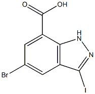 5-Bromo-3-iodo-1H-indazole-7-carboxylic acid Struktur