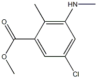 5-Chloro-2-methyl-3-methylamino-benzoic acid methyl ester Struktur