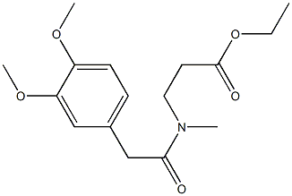 Ethyl 3-[2-(3,4-Dimethoxyphenyl)-N-methylacetamido]propanoate Struktur