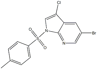 5-Bromo-3-chloro-1-(toluene-4-sulfonyl)-1H-pyrrolo[2,3-b]pyridine Struktur