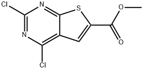 Methyl 2,4-dichlorothieno[2,3-d]pyrimidine-6-carboxylate Struktur