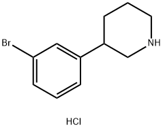 3-(3-bromophenyl)piperidine hydrochloride Struktur