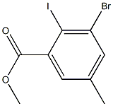 3-Bromo-2-iodo-5-methyl-benzoic acid methyl ester Struktur