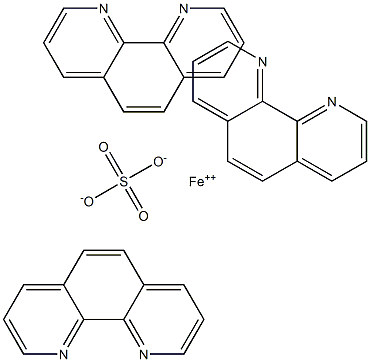 Tris(1,10-phenanthroline) iron (II) sulfate aqueous solution (testing ferrous iron) Struktur