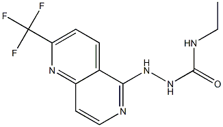 N-ETHYL-2-[2-(TRIFLUOROMETHYL)-1,6-NAPHTHYRIDIN-5-YL]HYDRAZINECARBOXAMIDE Struktur