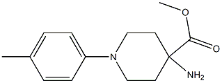 METHYL 4-AMINO-1-P-TOLYLPIPERIDINE-4-CARBOXYLATE Struktur