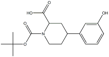 1-(TERT-BUTOXYCARBONYL)-4-(3-HYDROXYPHENYL)PIPERIDINE-2-CARBOXYLIC ACID Struktur