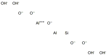 Dialuminum silicon pentaoxide tetrahydroxide Struktur