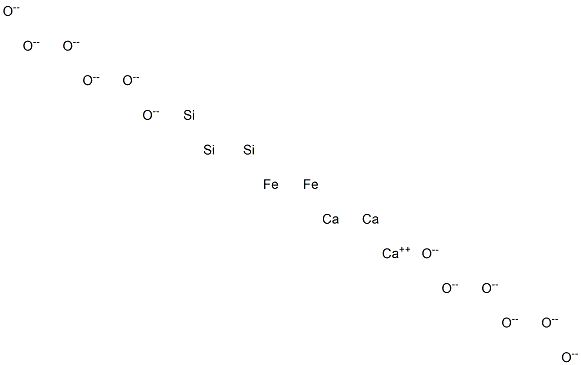 Tricalcium diiron trisilicon dodecaoxide Struktur