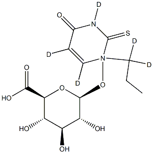 Propylthiouracil-d5 N-b-D-Glucuronide Struktur