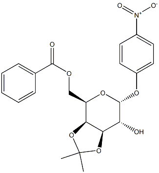 4-Nitrophenyl6-O-benzoyl-3,4-O-isopropylidene-a-D-galactopyranoside Struktur