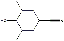 4-Hydroxy-3,5-dimethylcyclohexanecarbonitrile Struktur