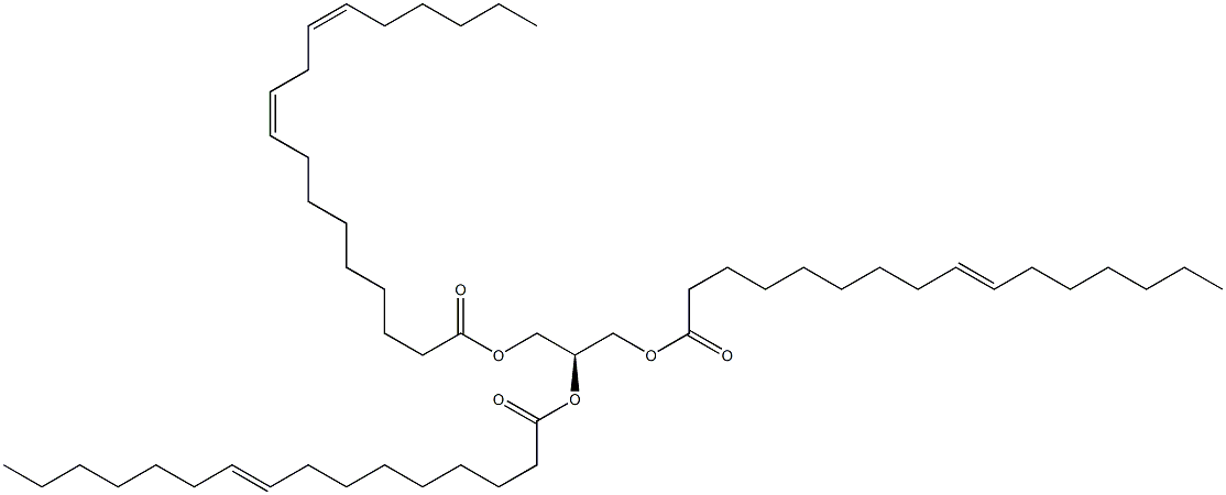 1,2-di-(9Z-hexadecenoyl)-3-(9Z,12Z-octadecadienoyl)-sn-glycerol Struktur