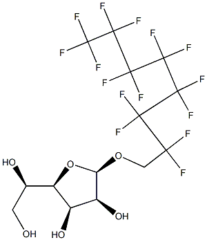 beta-D-Mannofuranoside, 1H,1H-pentadecafluoro-1-octyl- Struktur