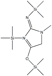 Creatinine, N,N,O-tris(trimethylsilyl)- Struktur