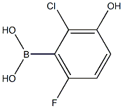 2-Chloro-6-fluoro-3-hydroxybenzeneboronic acid Struktur