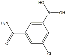 3-Borono-5-chlorobenzamide Struktur