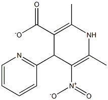 1,4-dihydro-2,6-dimethyl-3-nitro-4-pyridyl-5-pyridinecarboxylate Struktur