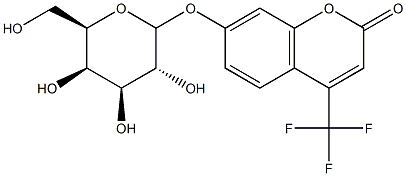 4-trifluoromethylumbelliferylgalactopyranoside Struktur