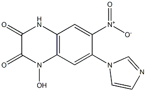 1-hydroxy-7-(1H-imidazol-1-yl)-6-nitro-2,3(1H,4H)-quinoxalinedione Struktur