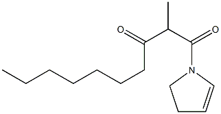 N-(2-methyl-3-oxodecanoyl)-2-pyrroline Struktur