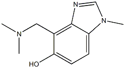 1-methyl-4-dimethylaminomethyl-5-hydroxybenzimidazole Struktur