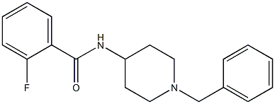 N-(N-benzylpiperidin-4-yl)-2-fluorobenzamide Struktur