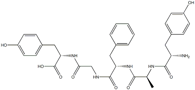 tyrosyl-alanyl--phenylalanyl-glycyl-tyrosine Struktur