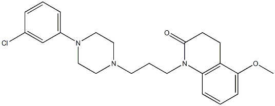 1-(3-(4-(3-chlorophenyl)-1-piperazinyl)propyl)-3,4-dihydro-5-methoxy-2(1H)-quinolinone Struktur