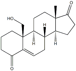 19-hydroxyandrost-5-ene-4,17-dione Struktur