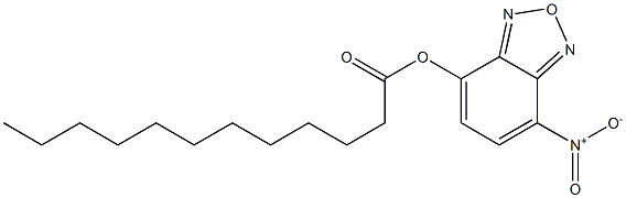 7-nitrobenz-2-oxa-1,3-diazol-4-yl dodecanoate Struktur