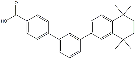 4-(3-(5,6,7,8-tetrahydro-5,5,8,8-tetramethyl-2-naphthalenyl)phenyl)benzoic acid Struktur