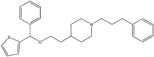 4-(2-((2-thienyl)phenylmethoxy)ethyl)-1-(3-phenylpropyl)piperidine Struktur