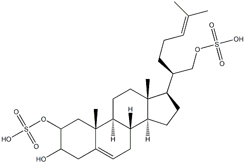 2,3,21-trihydroxycholesta-5,24-diene 2,21-disulfate Struktur