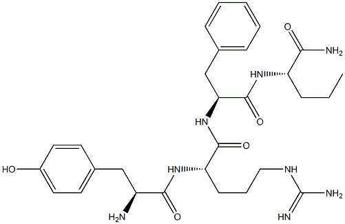 tyrosyl-arginyl-phenylalanyl-norvalylamide Struktur