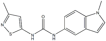 N-(1-methyl-5-indolyl)-N'-(3-methyl-5-isothiazolyl)urea Struktur