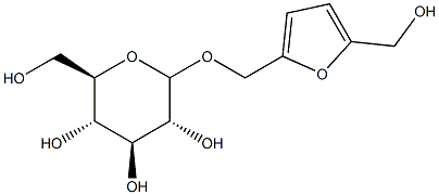 2-(glucopyranosyloxymethyl)-5-hydroxymethylfuran Struktur