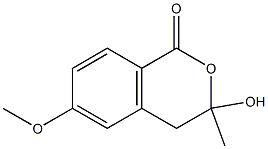 6-METHOXY-3-HYDROXY-3-METHYL-3,4-DIHYDROISOCOUMARIN Struktur