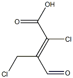 2-CHLORO-3-(CHLOROMETHYL)-4-OXOBUTENOICACID Struktur