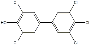 4-HYDROXY-3,3',4',5,5'-PENTACHLOROBIPHENYL Struktur