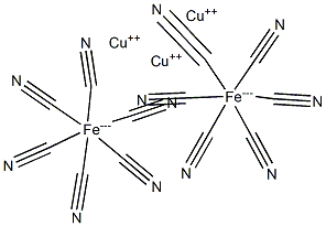 COPPER(II)FERRICYANIDE Struktur