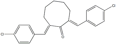 2,8-BIS(4-CHLOROBENZYLIDENE)-CYCLOOCTANONE Struktur