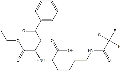 N2-((S)-1-(ETHOXYCARBONYL)-3-OXO-3-PHENYLPROPYL)-N6-(TRIFLUOROACETYL)-L-LYSINE Struktur