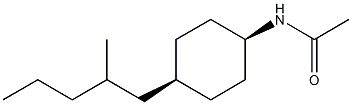 CIS-DL-N-ACETYL-4-(2-METHYLPENTYL)-CYCLOHEXYLAMINE Struktur