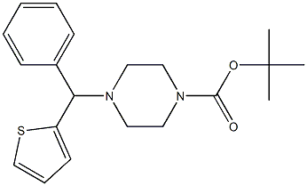 1-[(1,1-Dimethylethoxy)carbonyl]-4-[phenyl(2-thienyl)methyl]piperazine Struktur