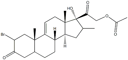 21-Acetyloxy-2-bromo-17-hydroxy-16-methylpregn-9(11)-ene-3,20-dione Struktur